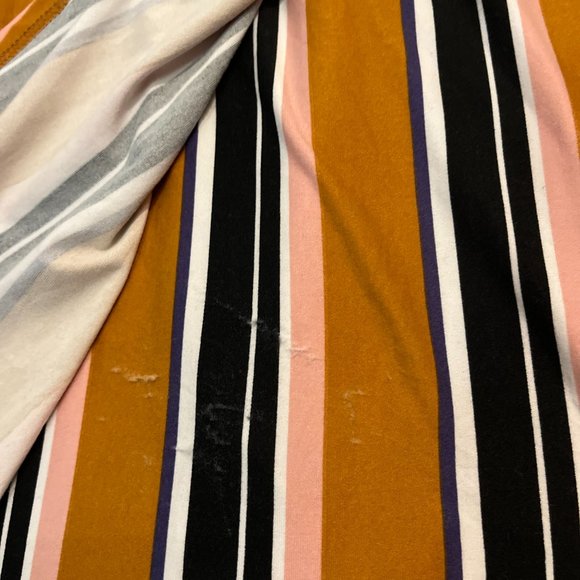 Derek Heart Multi-Color Striped Dress w/ Buttons - Picture 4 of 6